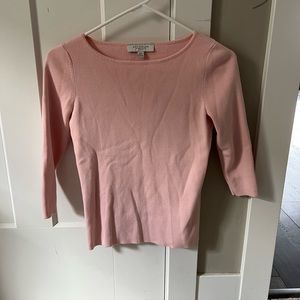 Pink 3/4 sleeve knit blouse